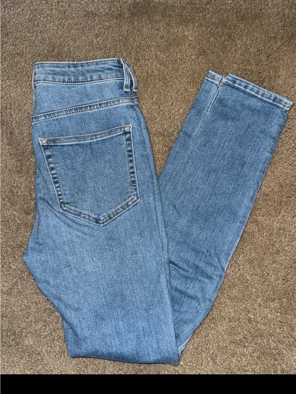 H&M Straight-Leg Light Blue Denim Jeans